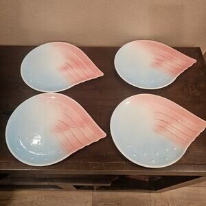 Vintage Vandor Imports for Pelzman Designs "Wings & Stars" plates, set of 4